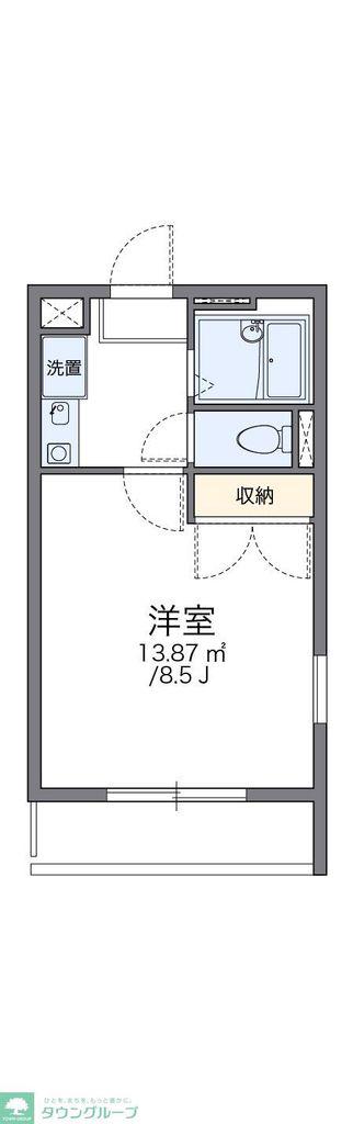 レオパレスCYPERUS(1K/3階)の間取り写真