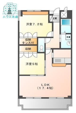 LUCAS ISAHAYA(2LDK/6階)の間取り写真