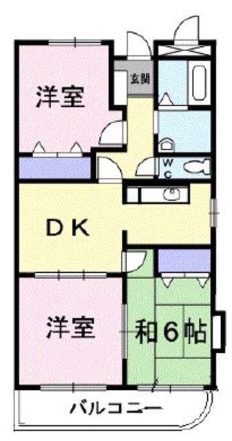 ビジュオール(3DK/1階)の間取り写真