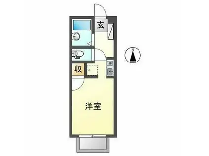 フォブール今里(ワンルーム/2階)の間取り写真