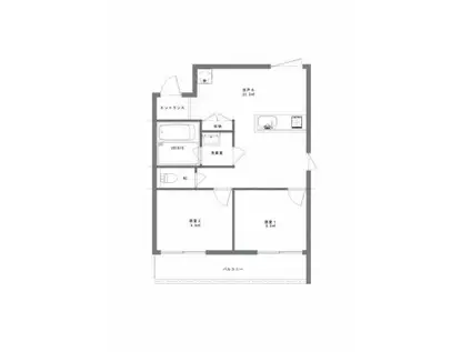 プレシャス千歳台(2LDK/3階)の間取り写真