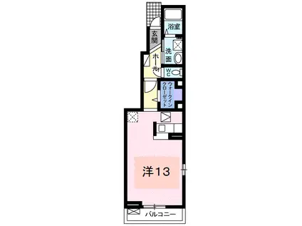 ルーエンハイム(ワンルーム/1階)の間取り写真