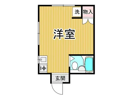 キャスル塚口(ワンルーム/2階)の間取り写真