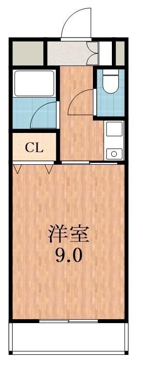 メゾンドカーベーゼ(1K/5階)の間取り写真