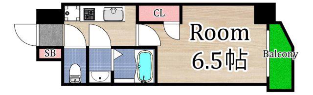 S-RESIDENCE都島ELEGANT(1K/12階)の間取り写真