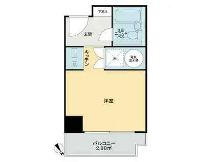 ライオンズマンション大塚角萬(ワンルーム/5階)の間取り写真