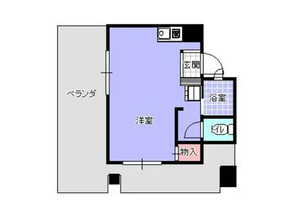 パンルネックスクリスタル九大前(ワンルーム/9階)の間取り写真