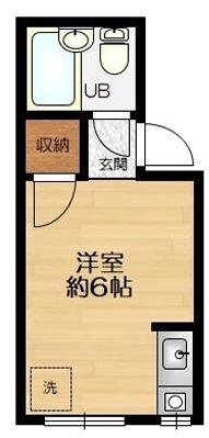 川瀬マンション弐番館(ワンルーム/3階)の間取り写真