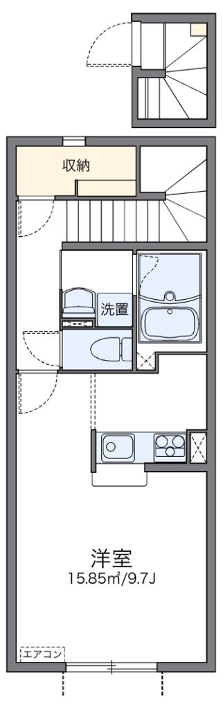 レオネクスト城北(1K/2階)の間取り写真