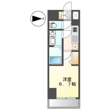 S-RESIDENCE志賀本通DEARLY(1K/10階)の間取り写真