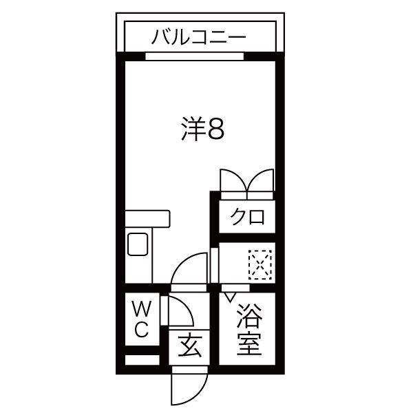 アネックス瑞穂(ワンルーム/5階)の間取り写真