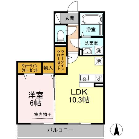 PULITO(1LDK/3階)の間取り写真