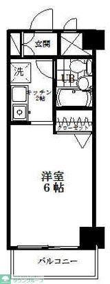 ライフシティ(1K/1階)の間取り写真