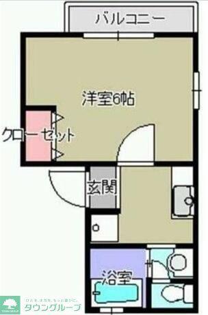ホームズ斉藤II(1K/2階)の間取り写真