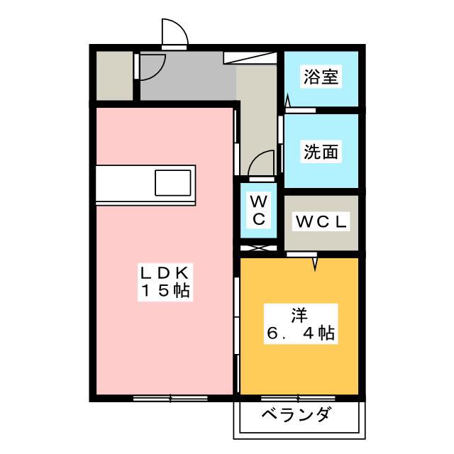 ジェネシス(1LDK/3階)の間取り写真