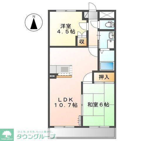 エクセルメゾンII(2LDK/2階)の間取り写真