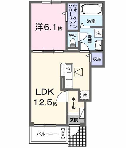 村山ベース(1LDK/1階)の間取り写真