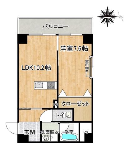 サンステージ木場田(1LDK/3階)の間取り写真