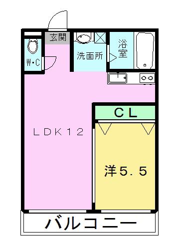 コンフォート(1LDK/3階)の間取り写真