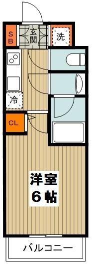 ライジングプレイス綾瀬(1K/3階)の間取り写真