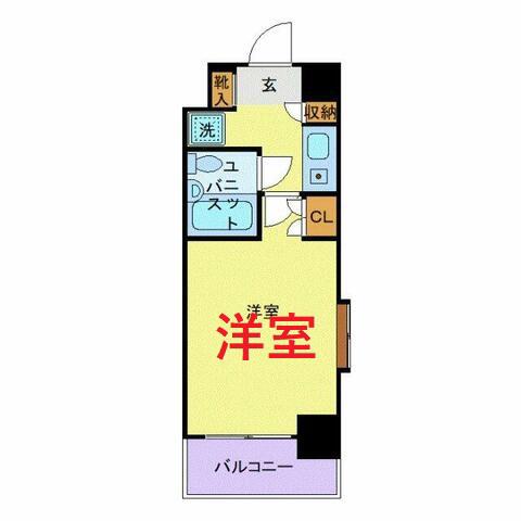 菱和パレス南大井(1K/2階)の間取り写真