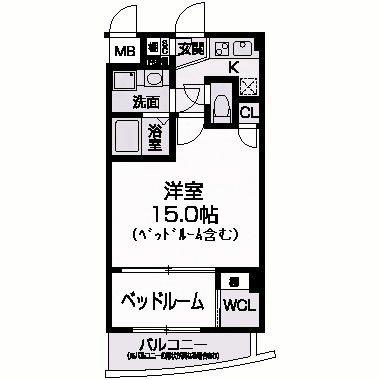 セレニテ甲子園I(1DK/5階)の間取り写真