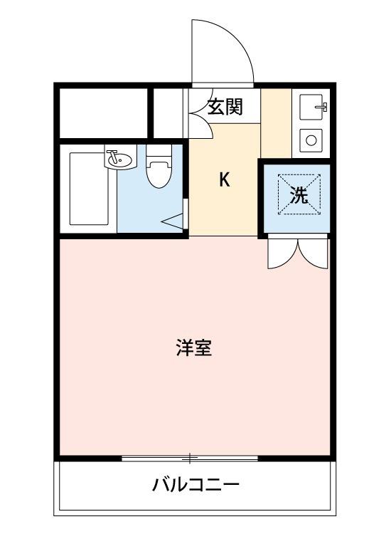 スリール西八王子(ワンルーム/2階)の間取り写真