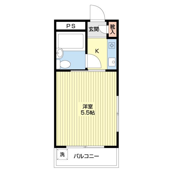 えなんだある津田沼(1K/2階)の間取り写真