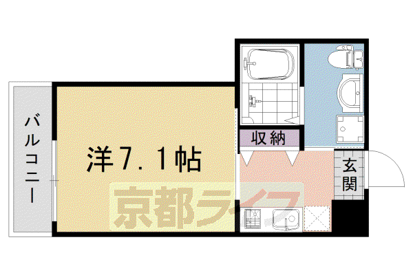 クレア ラ・クーオ(1K/4階)の間取り写真