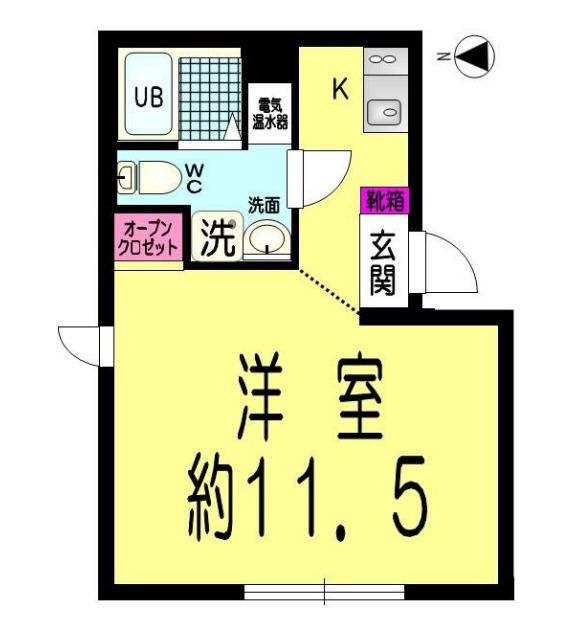 プラチナフォルム上野(ワンルーム/1階)の間取り写真