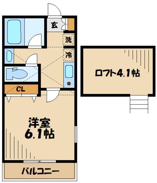 CASA MILA IIカーサミラ2(1K/1階)の間取り写真