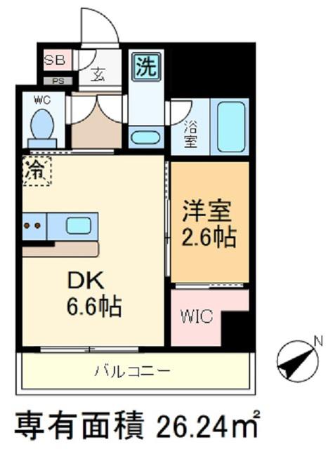 AXAS駒込アジールコート(1DK/3階)の間取り写真