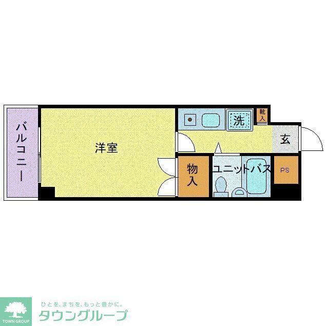 フレグランス蘇我(1K/7階)の間取り写真