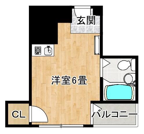 平和ガーデンハイツ(ワンルーム/2階)の間取り写真