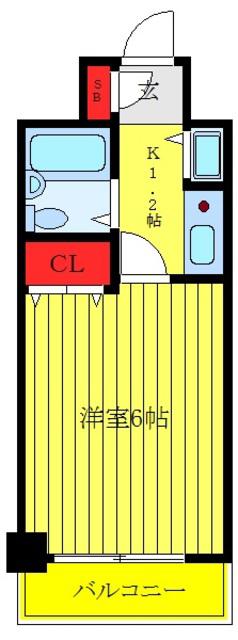 アドリーム千駄木(1K/9階)の間取り写真
