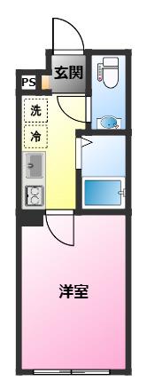 マイナビSTAYブロッサム武蔵小杉(1K/2階)の間取り写真