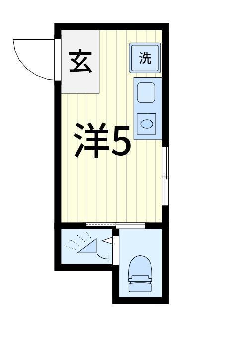 TOKYOβ竹ノ塚10(ワンルーム/1階)の間取り写真