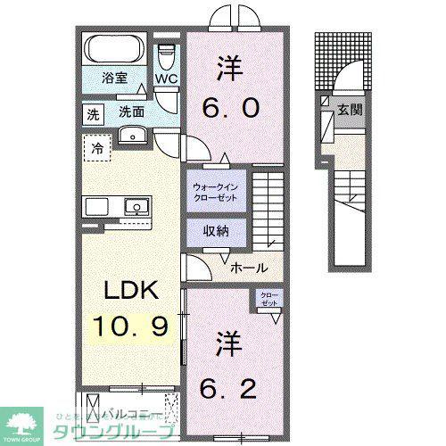 ＪＲ宇都宮線 白岡駅 徒歩23分 2階建 新築(2LDK/2階)の間取り写真