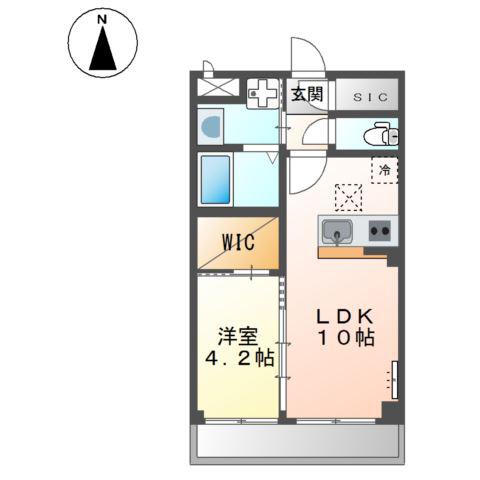 グランライム(1LDK/1階)の間取り写真