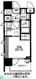 レジディア大森東(ワンルーム/4階)の間取り写真