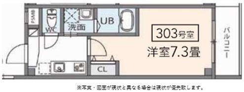 SPRING南塚口(1K/3階)の間取り写真