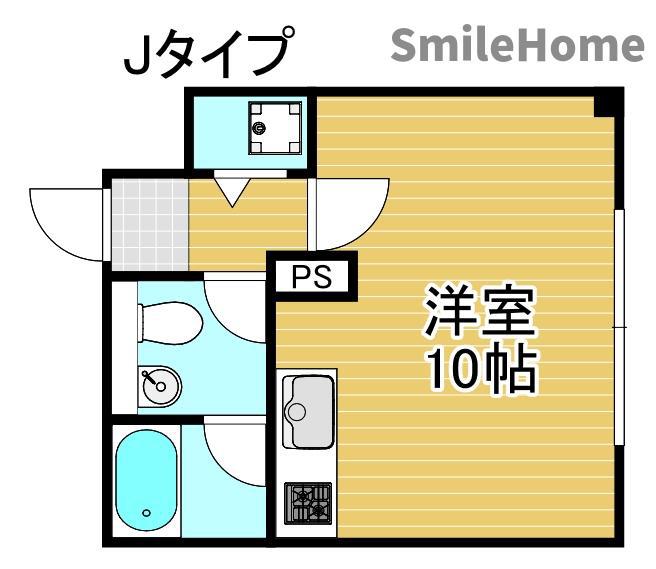 パラドール北加賀屋(1K/3階)の間取り写真