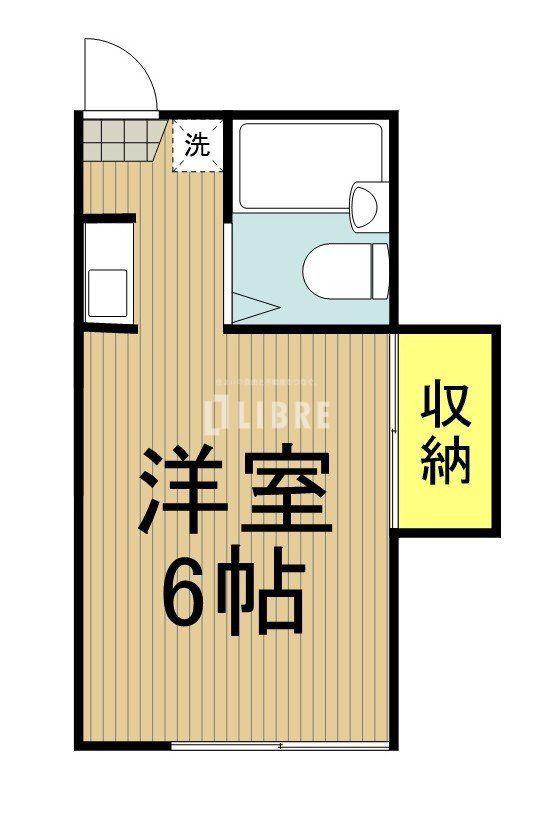 ハイムホシヤ(ワンルーム/2階)の間取り写真