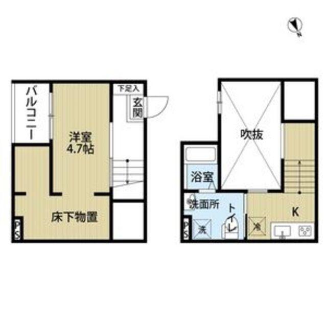 CELESTE五女子(ワンルーム/1階)の間取り写真