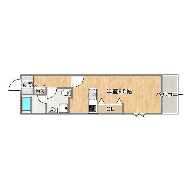 ミルーム赤坂2番館(ワンルーム/3階)の間取り写真