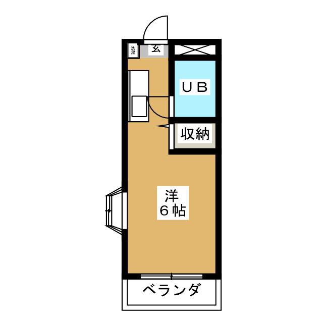 エスポワール西村(ワンルーム/3階)の間取り写真