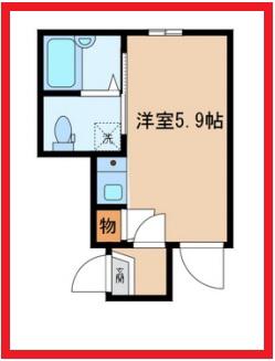 ボンズ小台(1K/2階)の間取り写真
