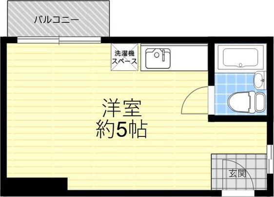 コーポレオ姫里(ワンルーム/2階)の間取り写真