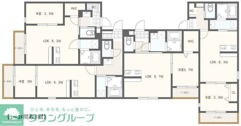 VASAPARK蘇我(1LDK/2階)の間取り写真