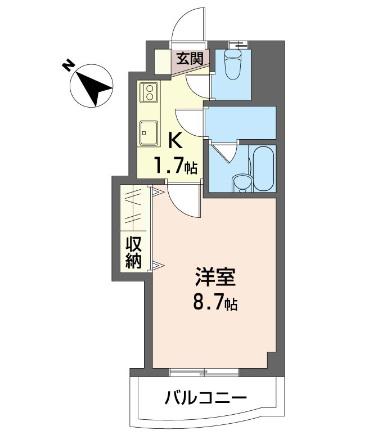 エミネンス リオ(1K/3階)の間取り写真
